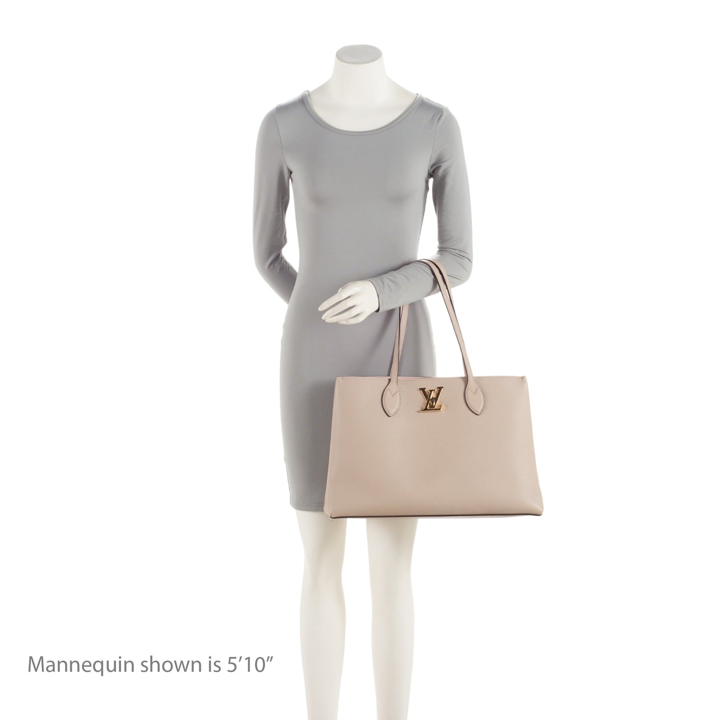 Louis Vuitton Grained Calfskin Lockme Shopper Tote