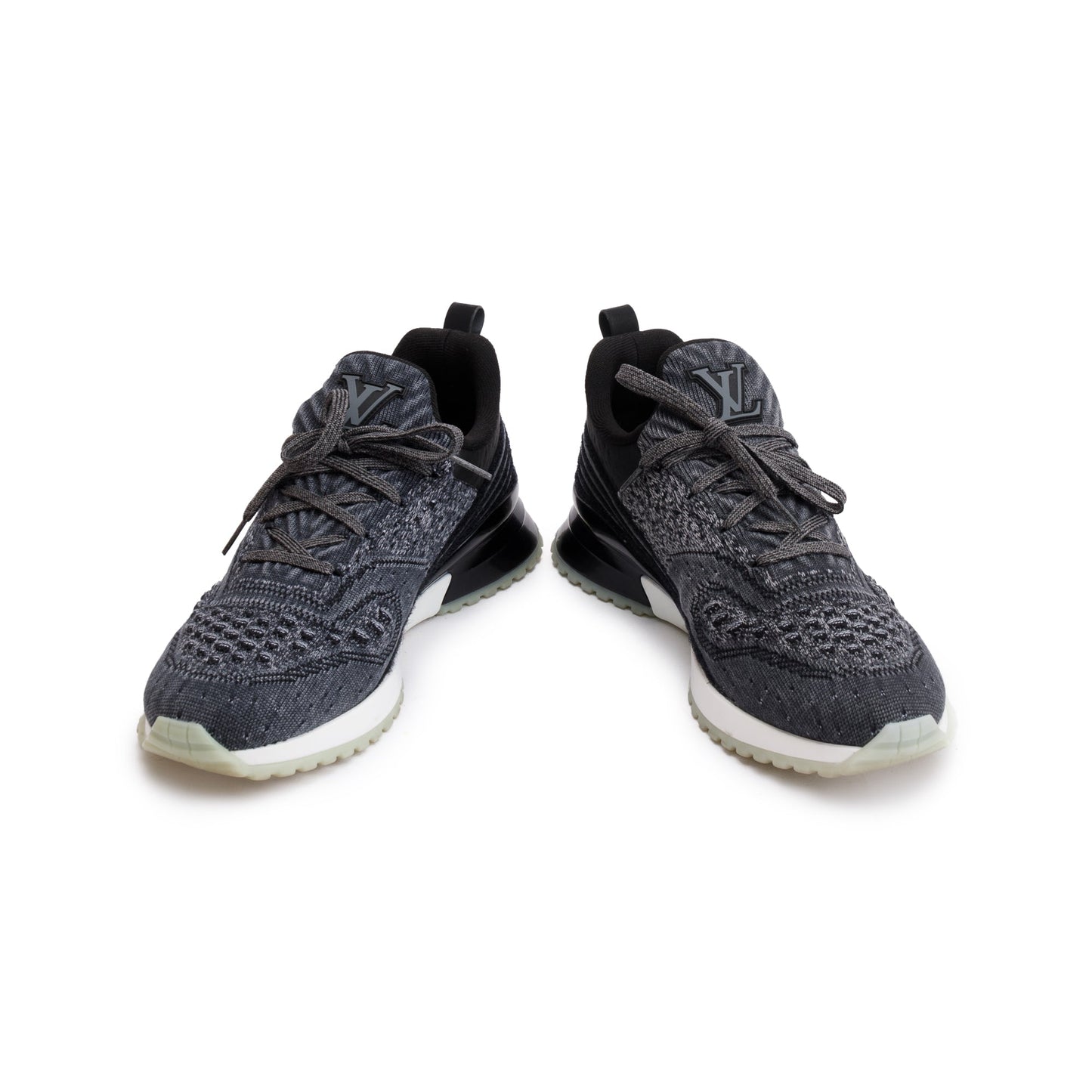 Louis Vuitton Grey Knit VNR Low Sneakers, Size 7