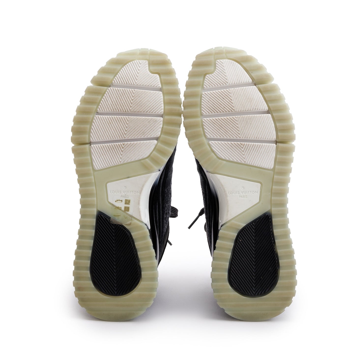 Louis Vuitton Grey Knit VNR Low Sneakers, Size 7