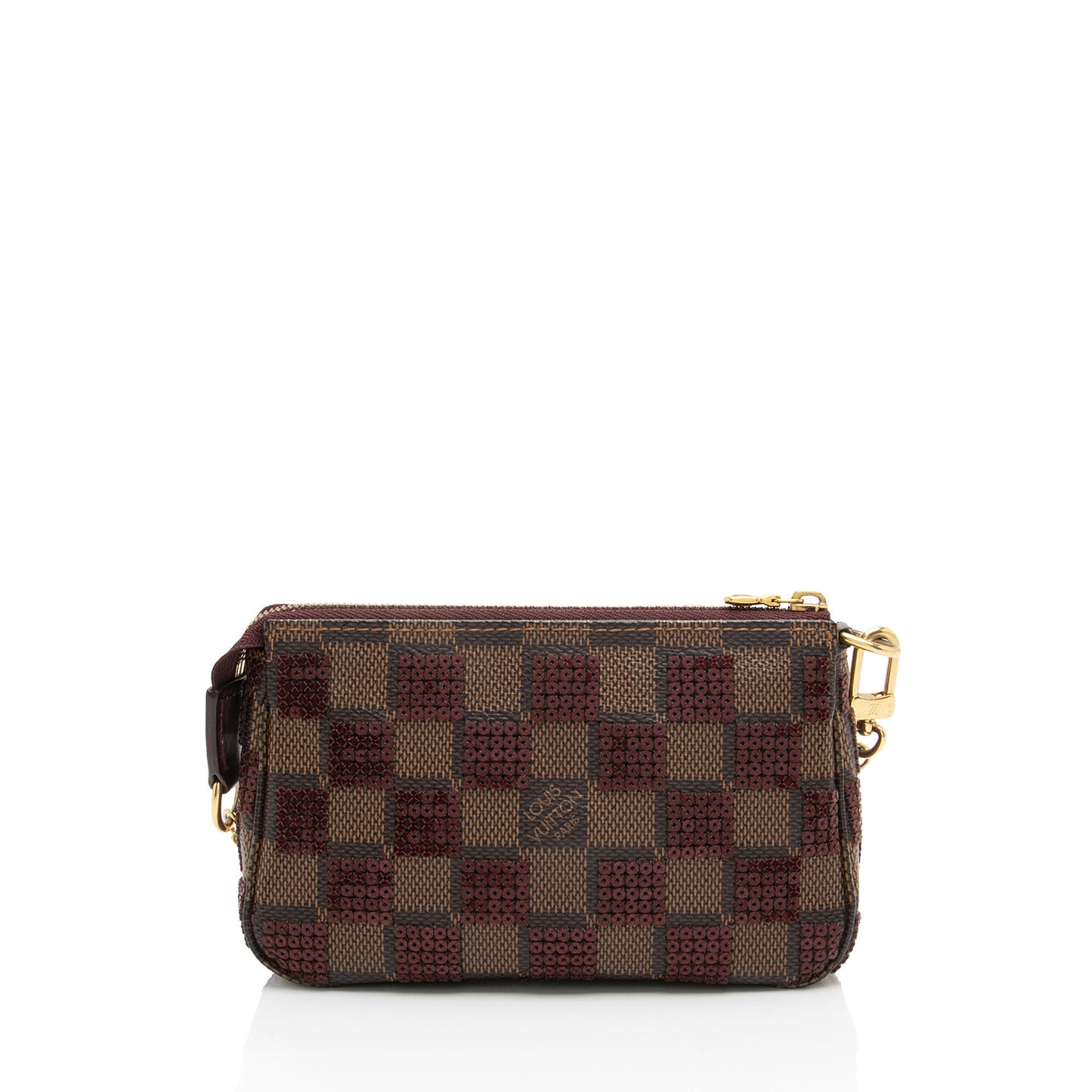 Louis Vuitton Limited Edition Damier Ebene Paillettes Mini Accessoires Pochette (SHF-SH58wT)