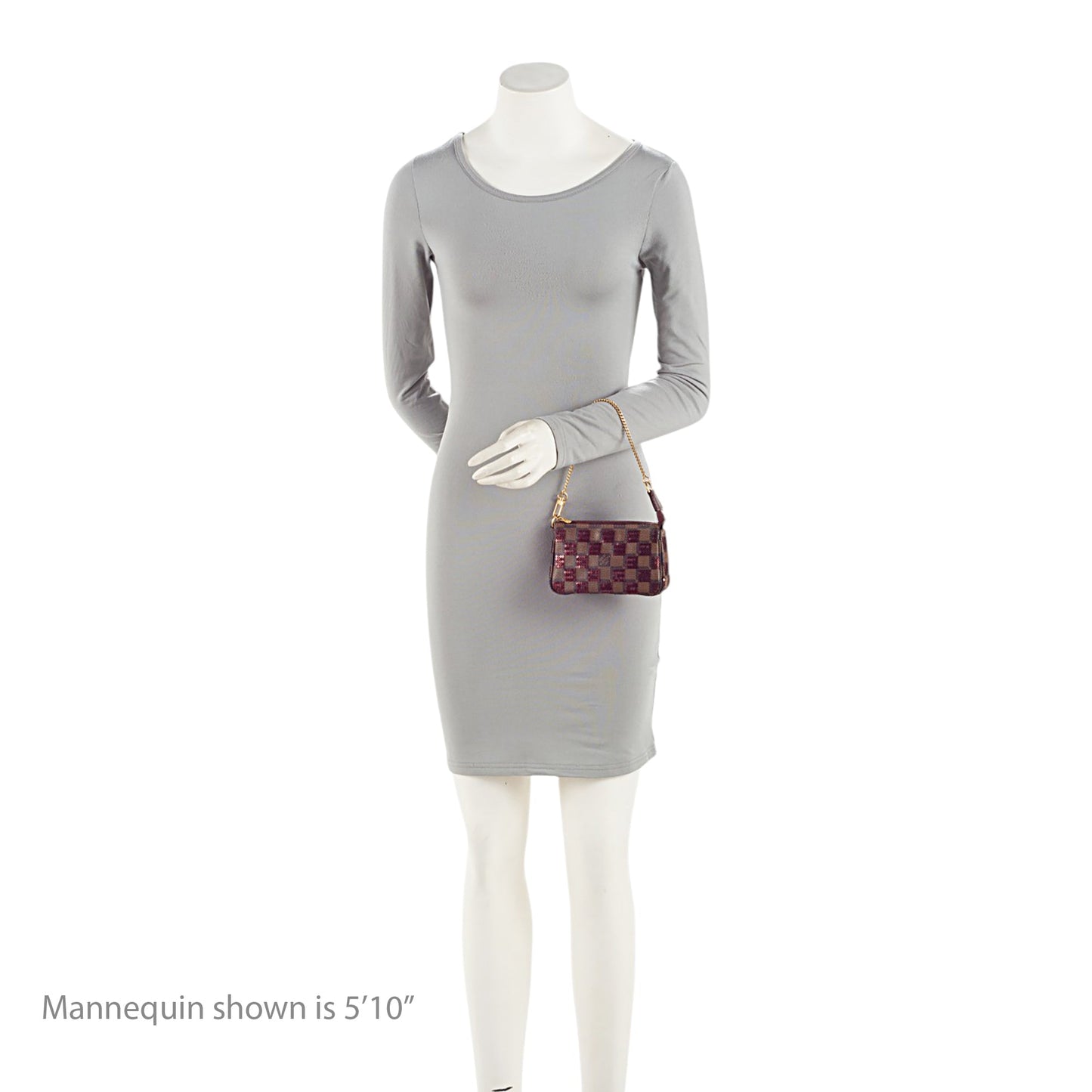 Louis Vuitton Limited Edition Damier Ebene Paillettes Mini Accessoires Pochette (SHF-SH58wT)