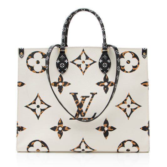 Louis Vuitton Limited Edition Giant Monogram Canvas Jungle Onthego GM Tote