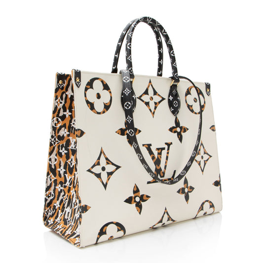 Louis Vuitton Limited Edition Giant Monogram Canvas Jungle Onthego GM Tote