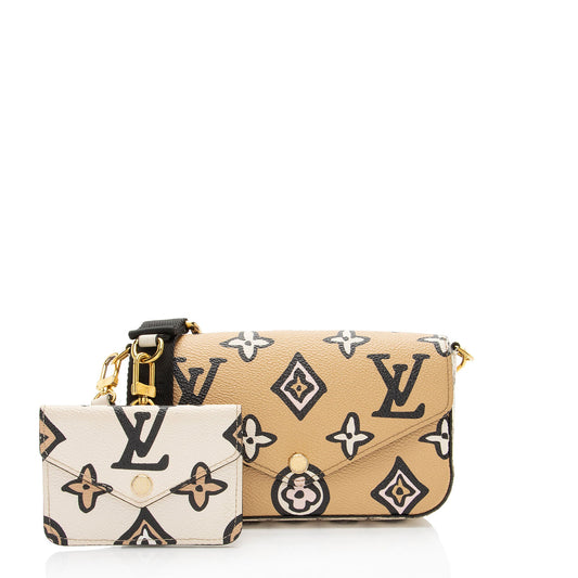 Louis Vuitton Limited Edition Giant Monogram Canvas Wild At Heart Felicie Strap
