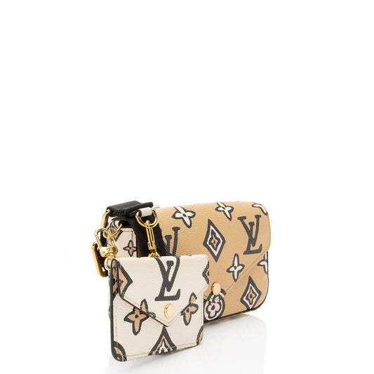 Louis Vuitton Limited Edition Giant Monogram Canvas Wild At Heart Felicie Strap