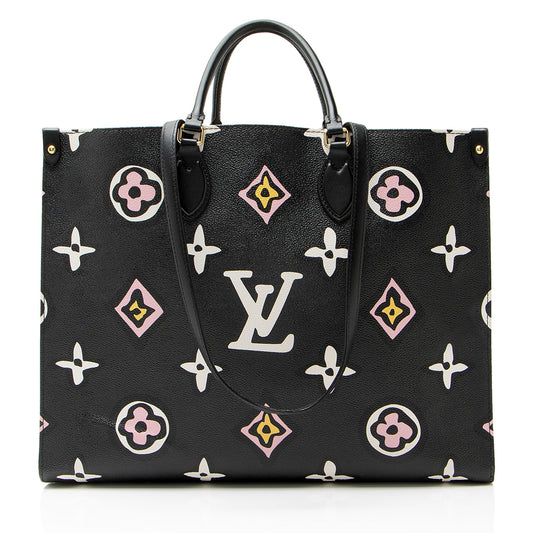 Louis Vuitton Limited Edition Giant Monogram Canvas Wild At Heart Onthego GM Tote