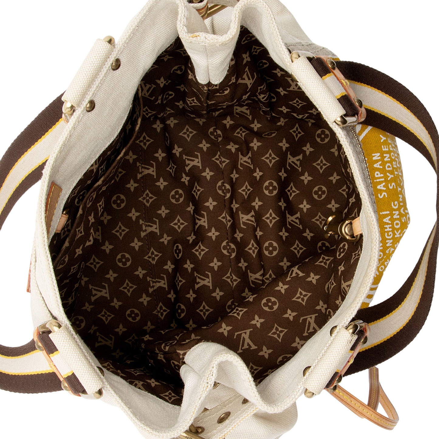 Louis Vuitton Limited Edition Globe Trotter Cabas MM Tote (SHF-OXCz5Q)