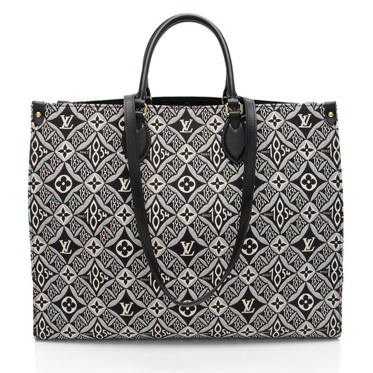 Louis Vuitton Limited Edition Jacquard Since 1854 Onthego GM Tote (SHF-siPMh8)