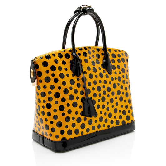 Louis Vuitton x YK Monogram Vernis Infinity Dots Lockit MM Satchel