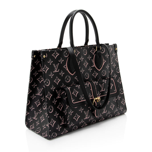 Louis Vuitton Limited Edition Monogram Canvas Fall For You Onthego MM Tote (SHF-5wj4Ba)