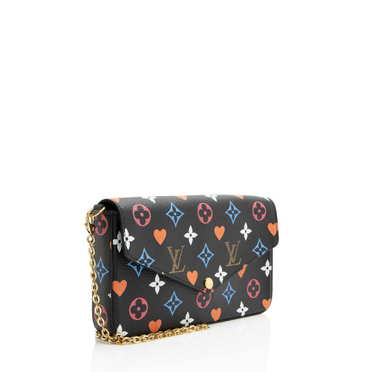 Louis Vuitton Limited Edition Monogram Canvas Game On Felicie Pochette