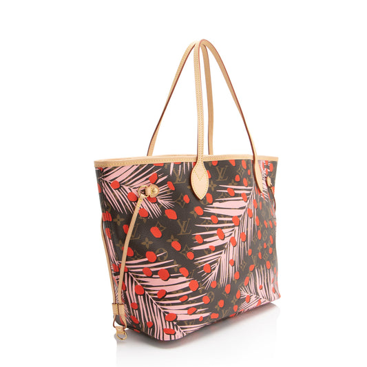 Louis Vuitton Limited Edition Monogram Canvas Jungle Dots Neverfull MM Tote (SHF-2fbYtR)