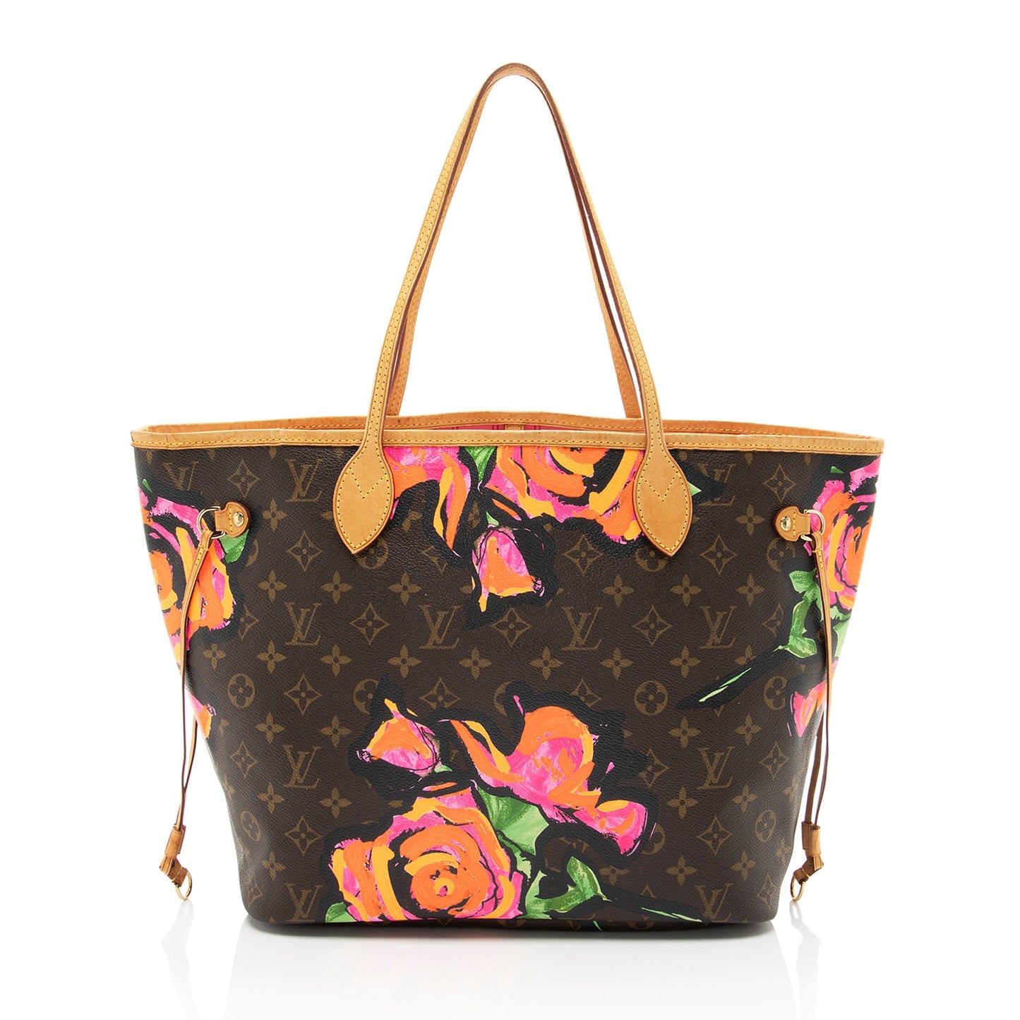 Louis Vuitton Limited Edition Monogram Canvas Roses Neverfull MM Tote (SHF-DyNRiI)