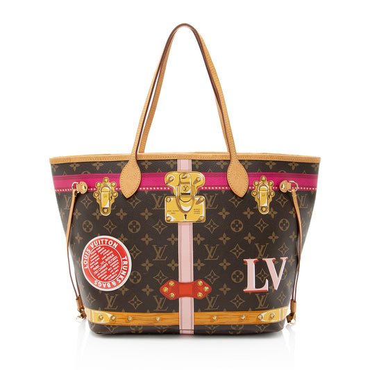 Louis Vuitton Limited Edition Monogram Canvas Summer Trunk Neverfull MM Tote