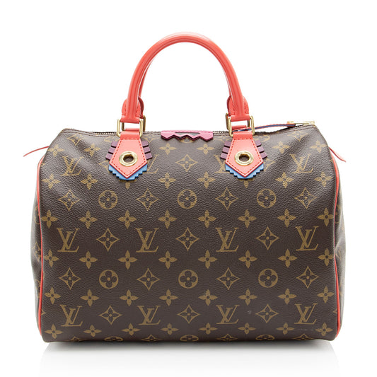 Louis Vuitton Limited Edition Monogram Canvas Totem Speedy 30 Satchel