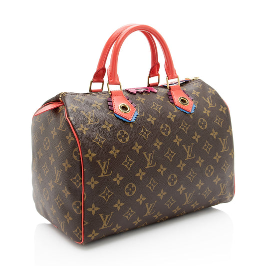 Louis Vuitton Limited Edition Monogram Canvas Totem Speedy 30 Satchel
