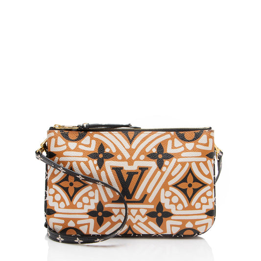 Louis Vuitton Limited Edition Monogram Crafty Double Zip Pochette