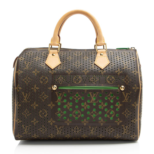 Louis Vuitton Limited Edition Monogram Perforated Speedy 30 Satchel