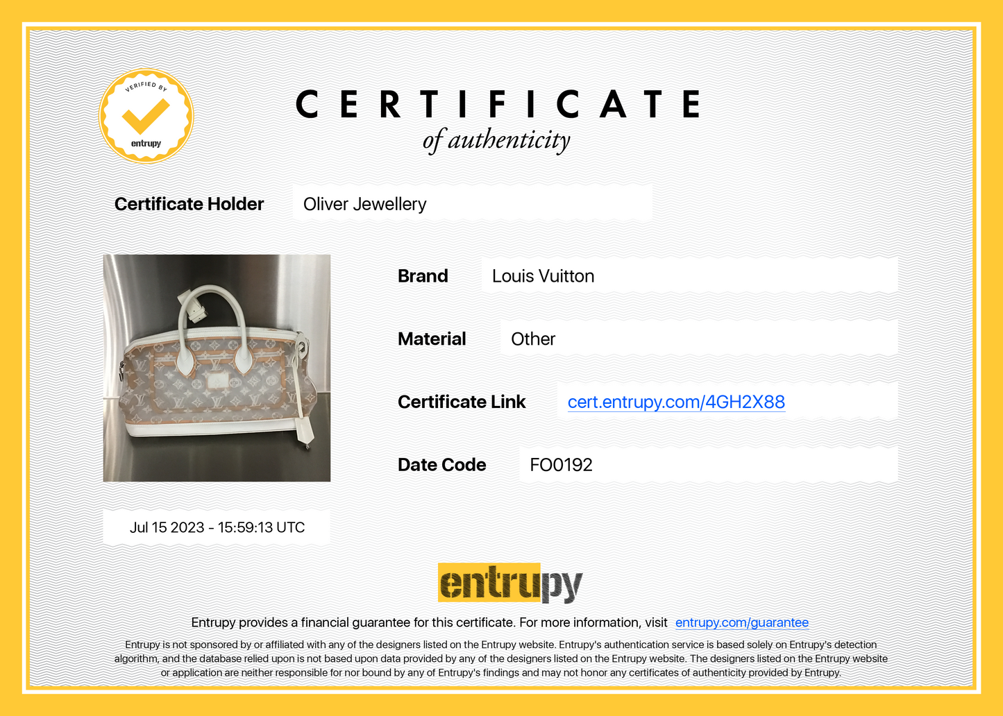 Louis Vuitton Limited Edition Monogram Transparence Lockit East-West Bag