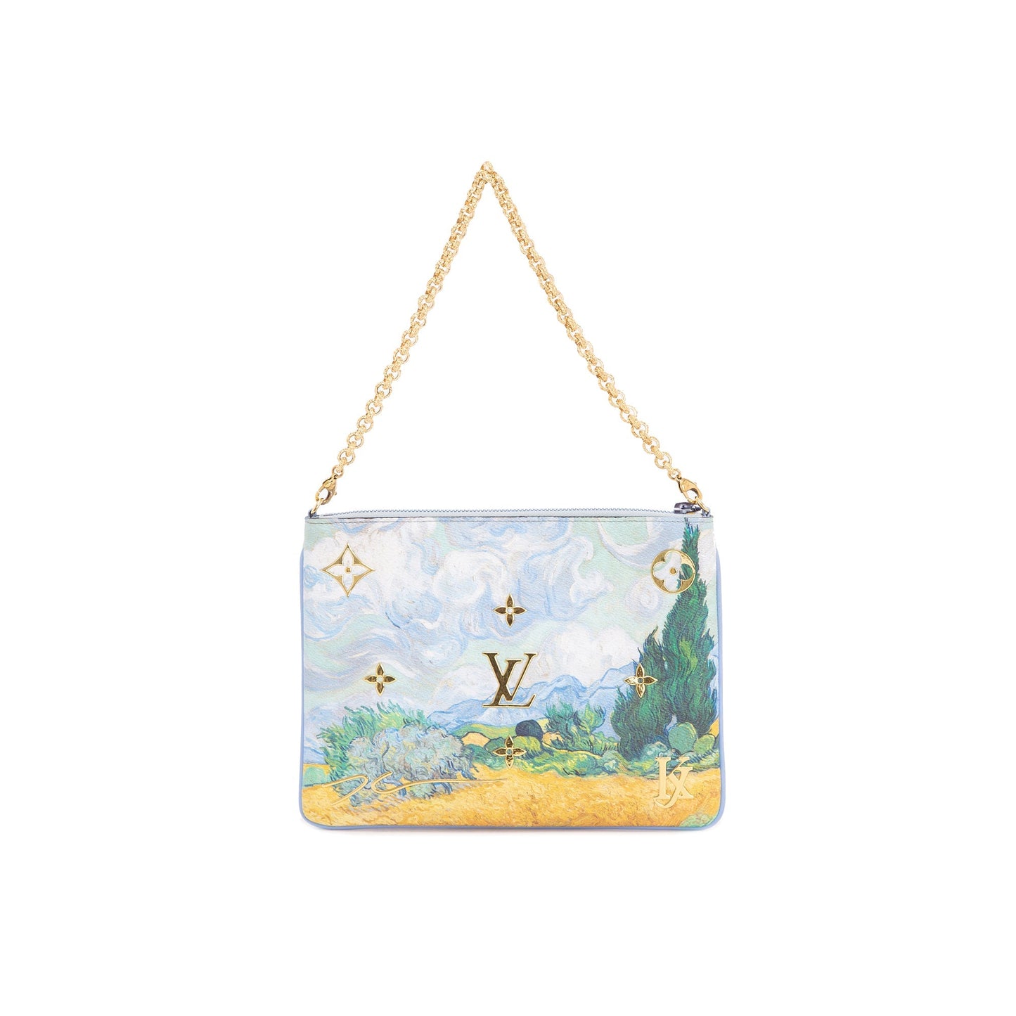 Louis Vuitton Limited Edition x Jeff Koons Masters Collection Van Gogh Pochette Clutch