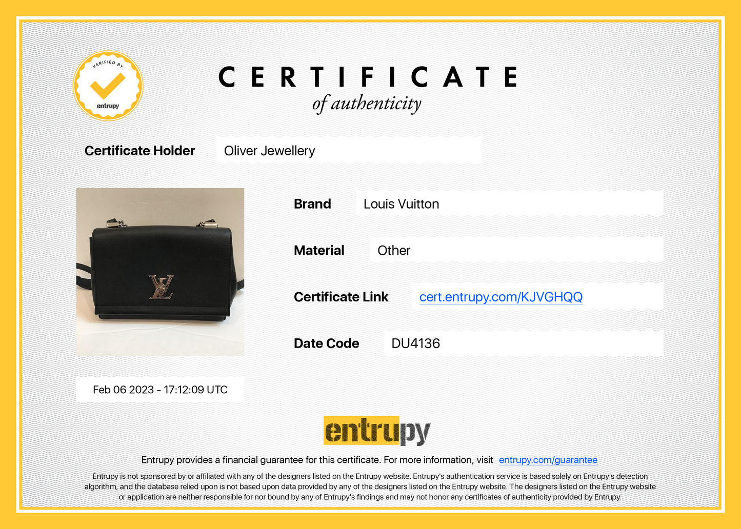 Louis Vuitton Lockme II BB Chain Bag
