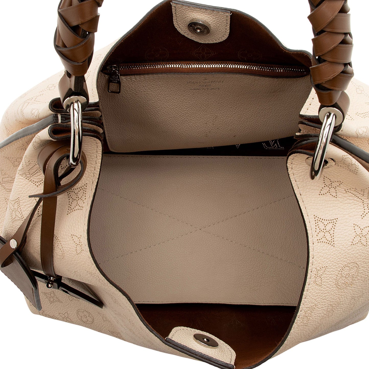 Louis Vuitton Mahina Leather Carmel Hobo