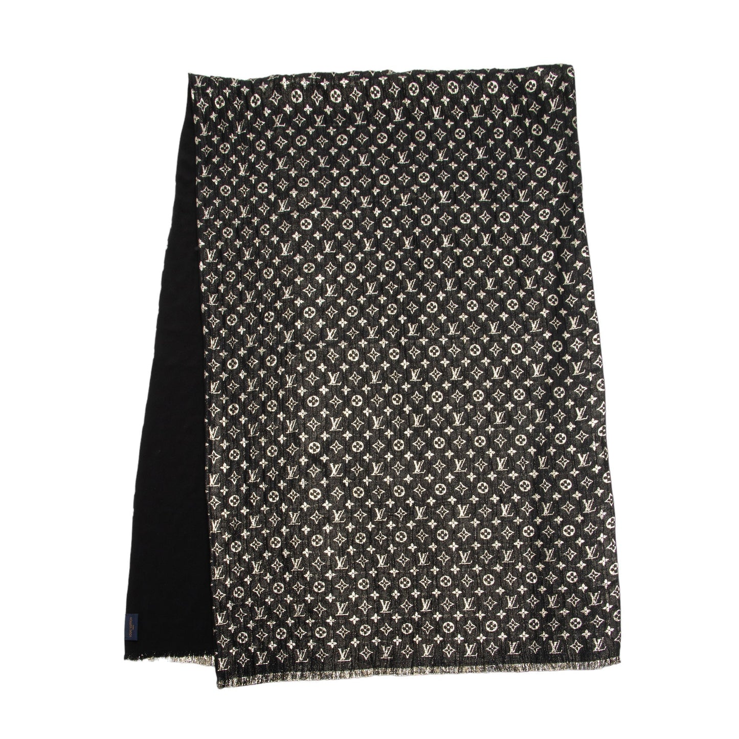 Louis Vuitton Silk Monogram So Glitter Scarf (SHF-kbMz2b)