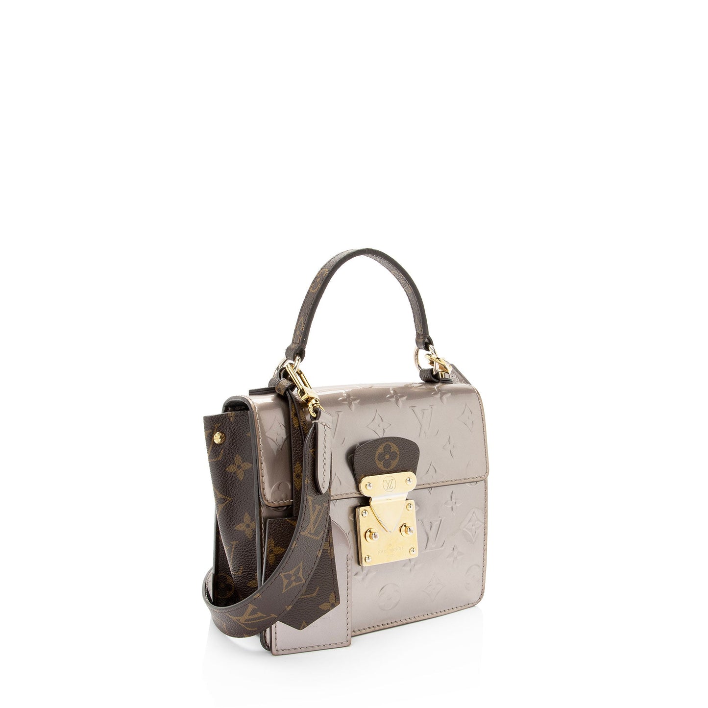 Louis Vuitton Miroir Vernis Spring Street Bitume Satchel (SHF-ptfzF0)