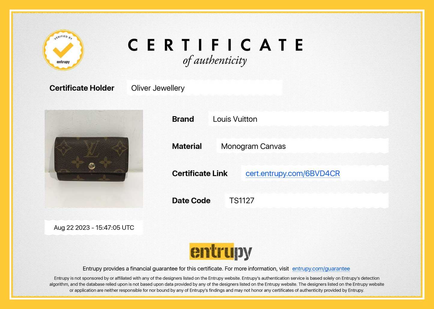 Louis Vuitton Monogram 6 Key Holder