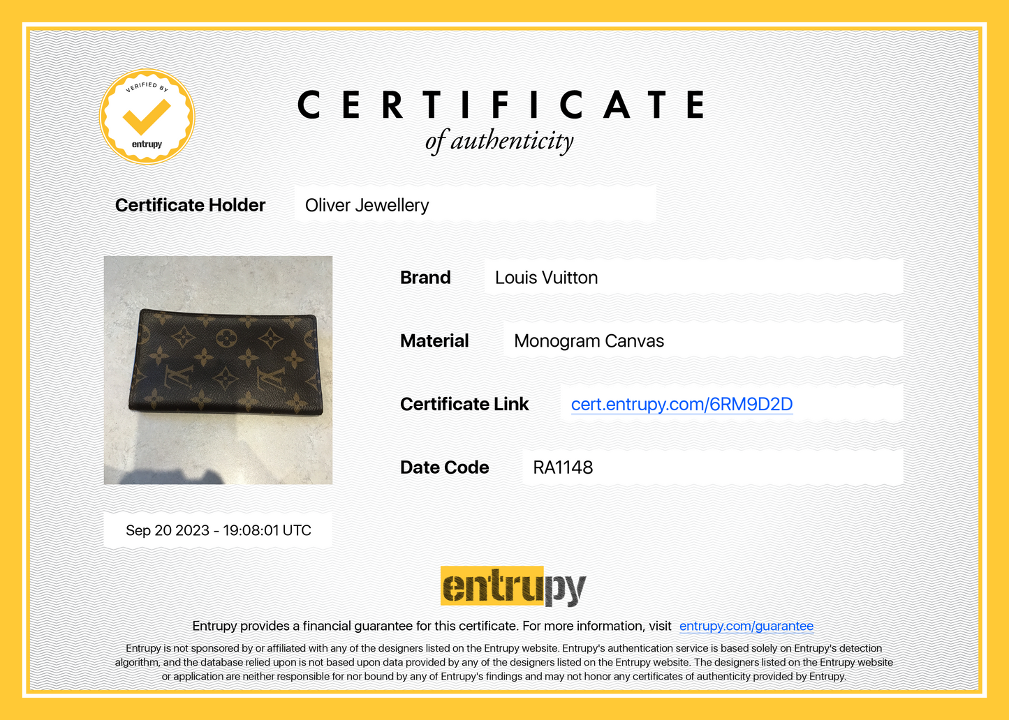 Louis Vuitton Monogram Bifold Wallet