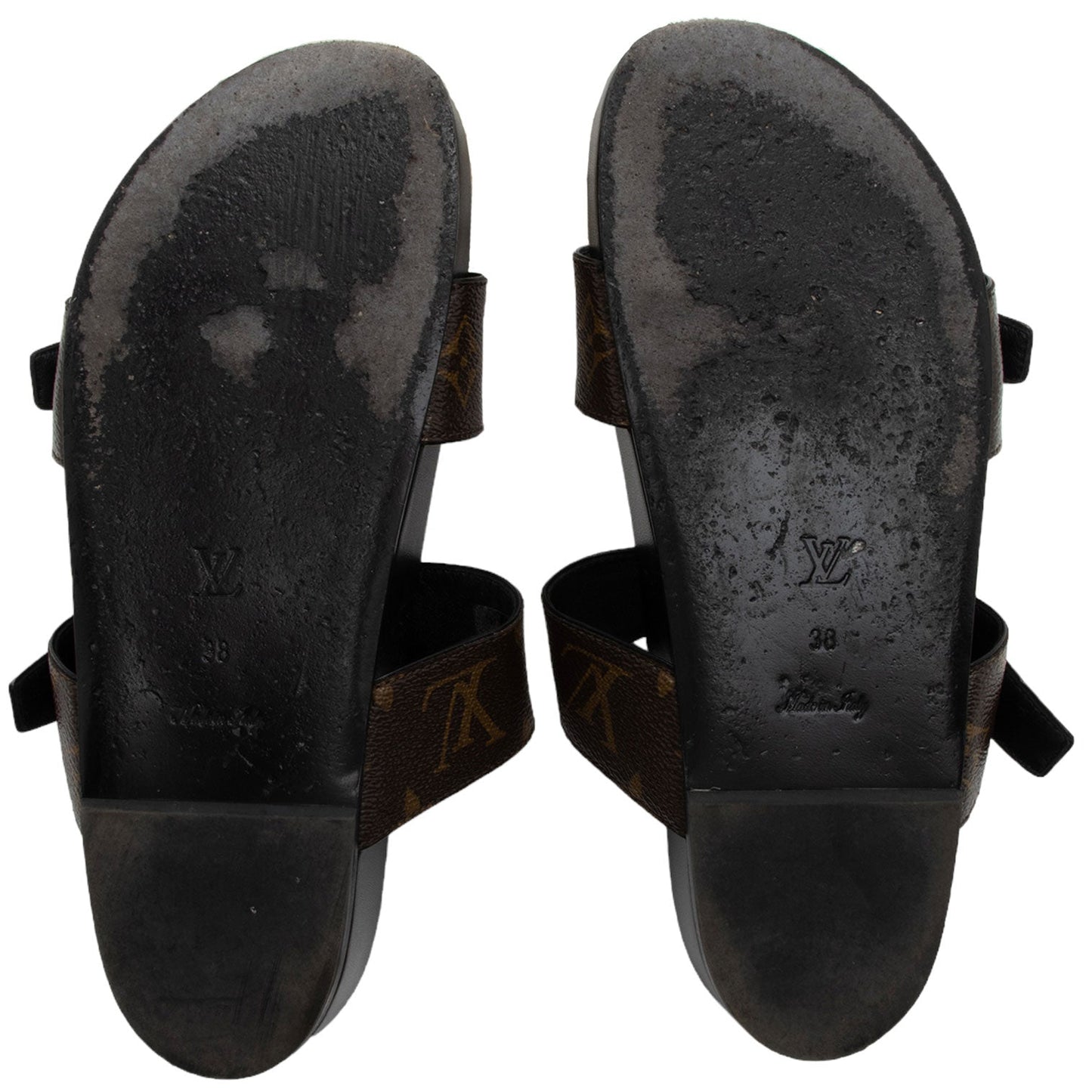 Louis Vuitton Monogram Canvas Bom Dia Sandals - Size 8 / 38 (SHF-iUTmLP)