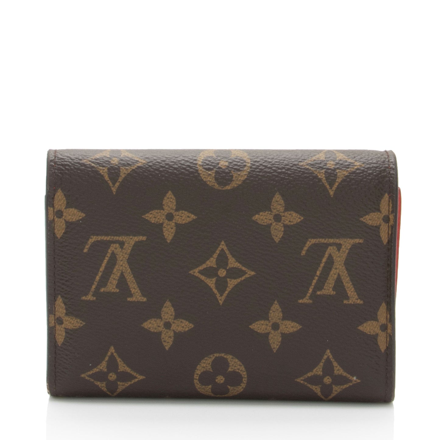 Louis Vuitton Monogram Canvas Flower Lock Compact Wallet (SHF-t9HH32)