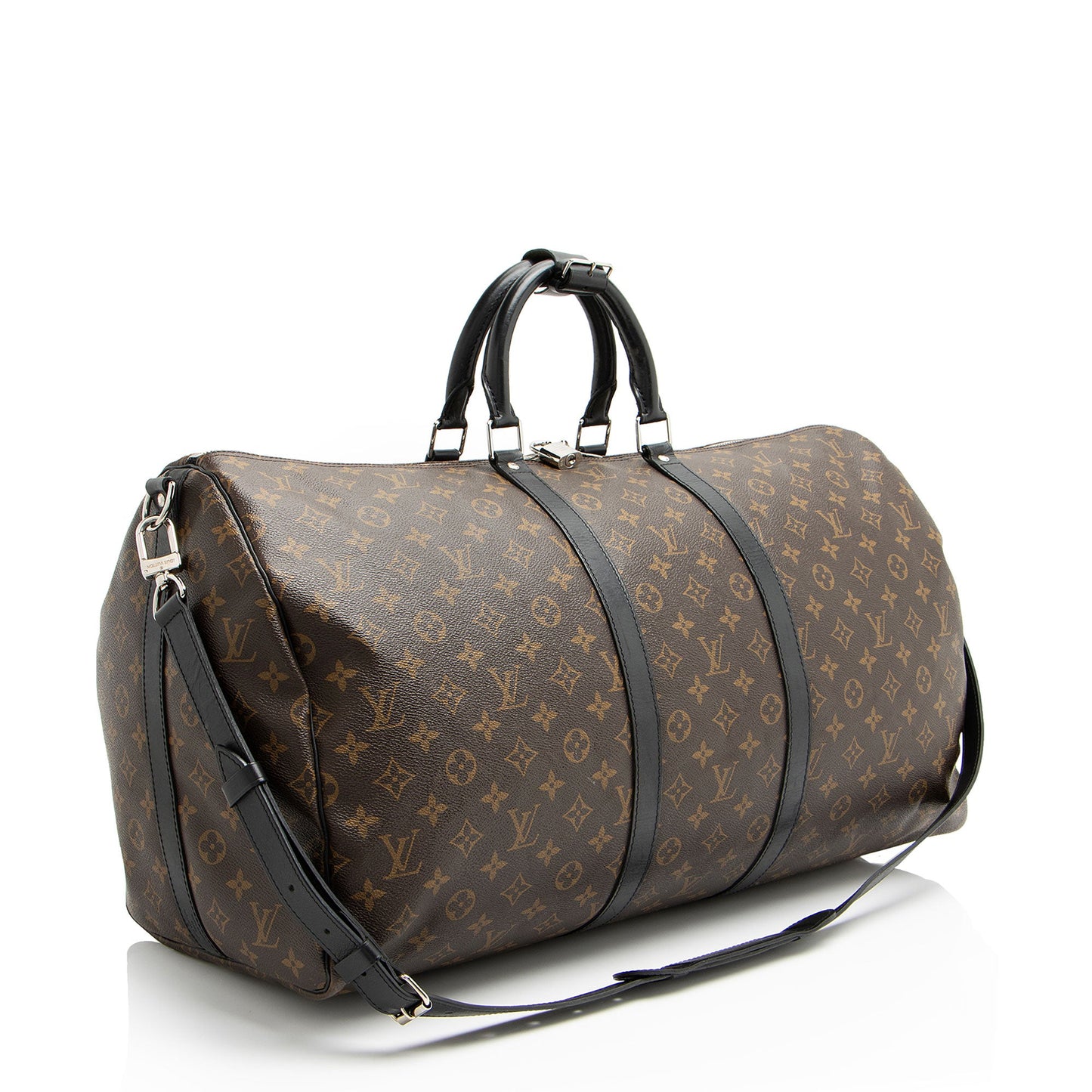 Louis Vuitton Monogram Canvas Macassar Keepall Bandouliere 55 Duffle