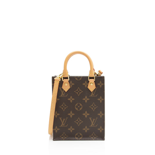 Louis Vuitton Monogram Canvas Petit Sac Plat Shoulder Bag (SHF-DPlW0S)