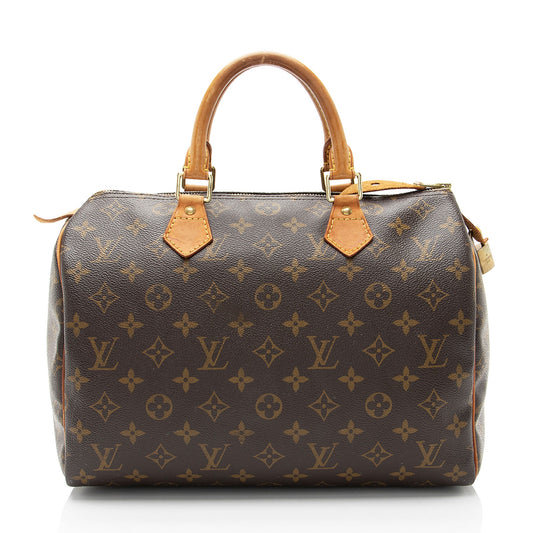 Louis Vuitton Monogram Canvas Speedy 30 Satchel (SHF-xGja6B)
