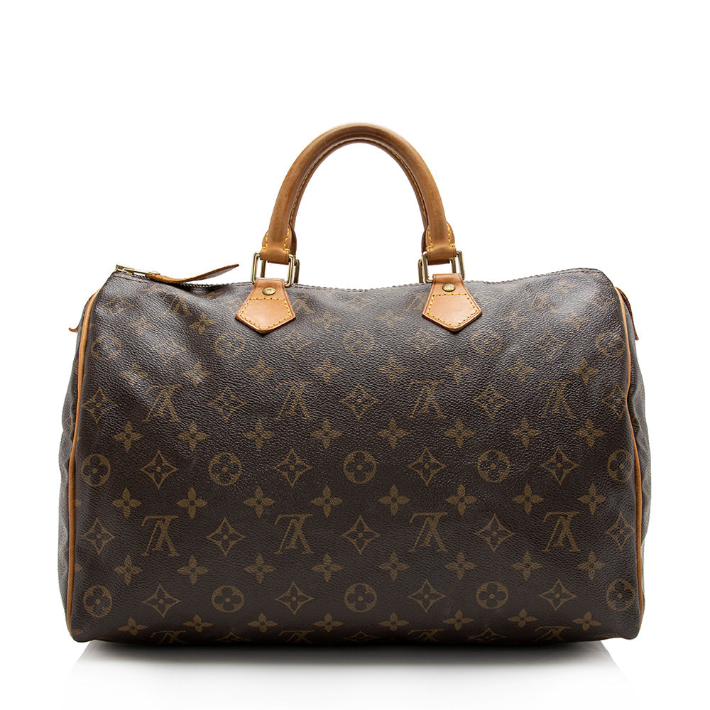 Louis Vuitton Monogram Canvas Speedy 35 Satchel -  (SHF-16687)