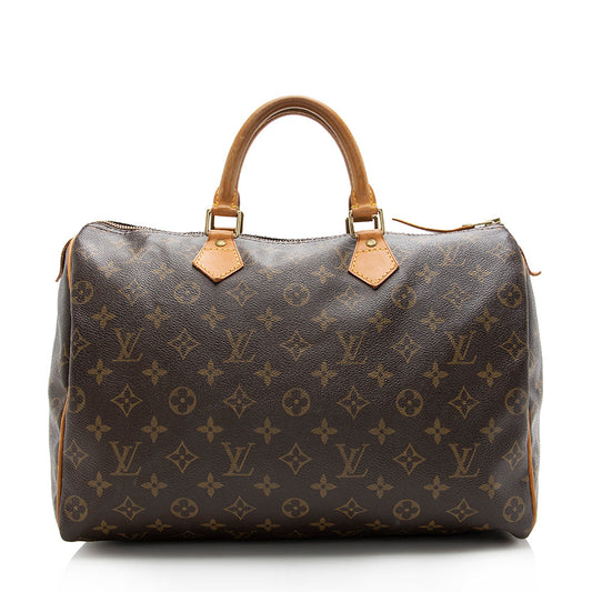 Louis Vuitton Monogram Canvas Speedy 35 Satchel -  (SHF-16687)