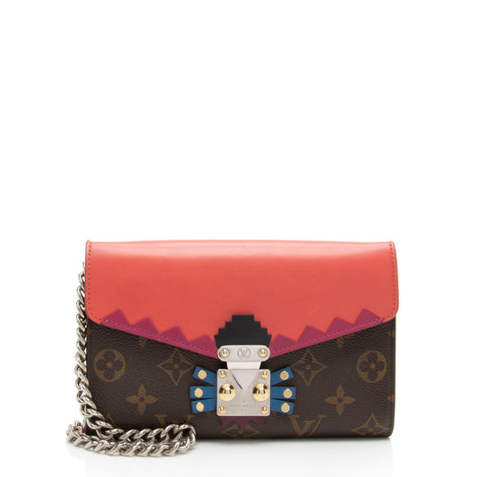Louis Vuitton Monogram Canvas Totem Chain Wallet (SHF-w9WsuG)