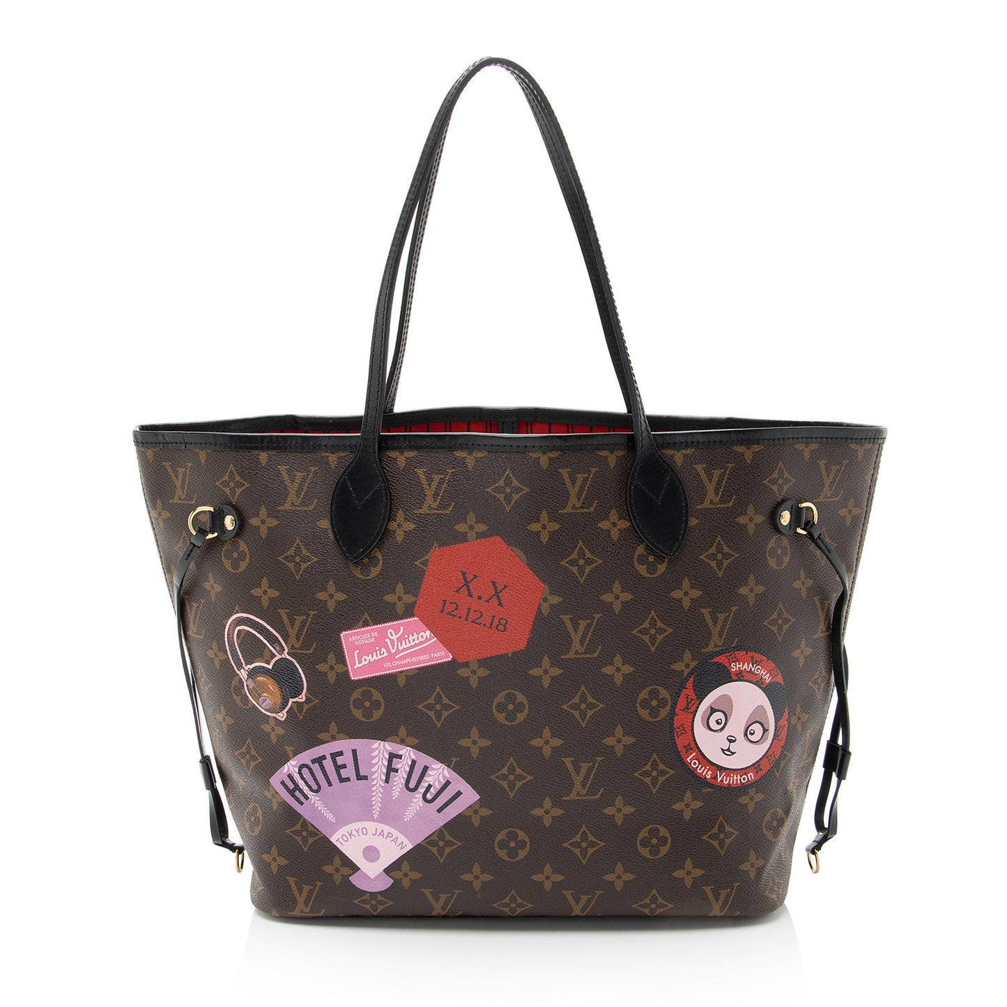 Louis Vuitton Monogram Canvas World Tour Neverfull MM Tote