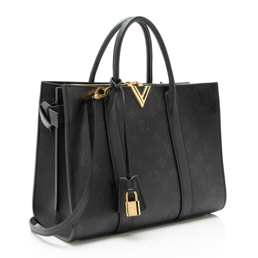 Louis Vuitton Monogram Cuir Plume Very MM Tote