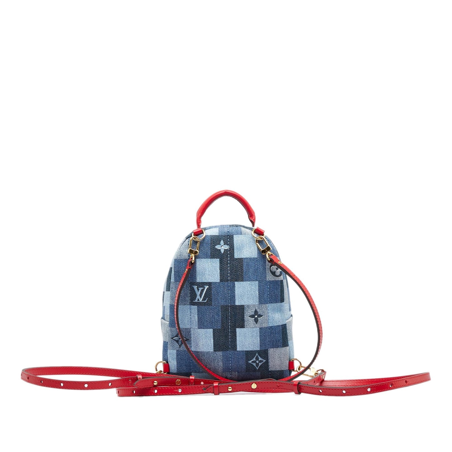 Louis Vuitton Monogram Denim Patchwork  Palm Springs Mini (SHG-EoD27m)