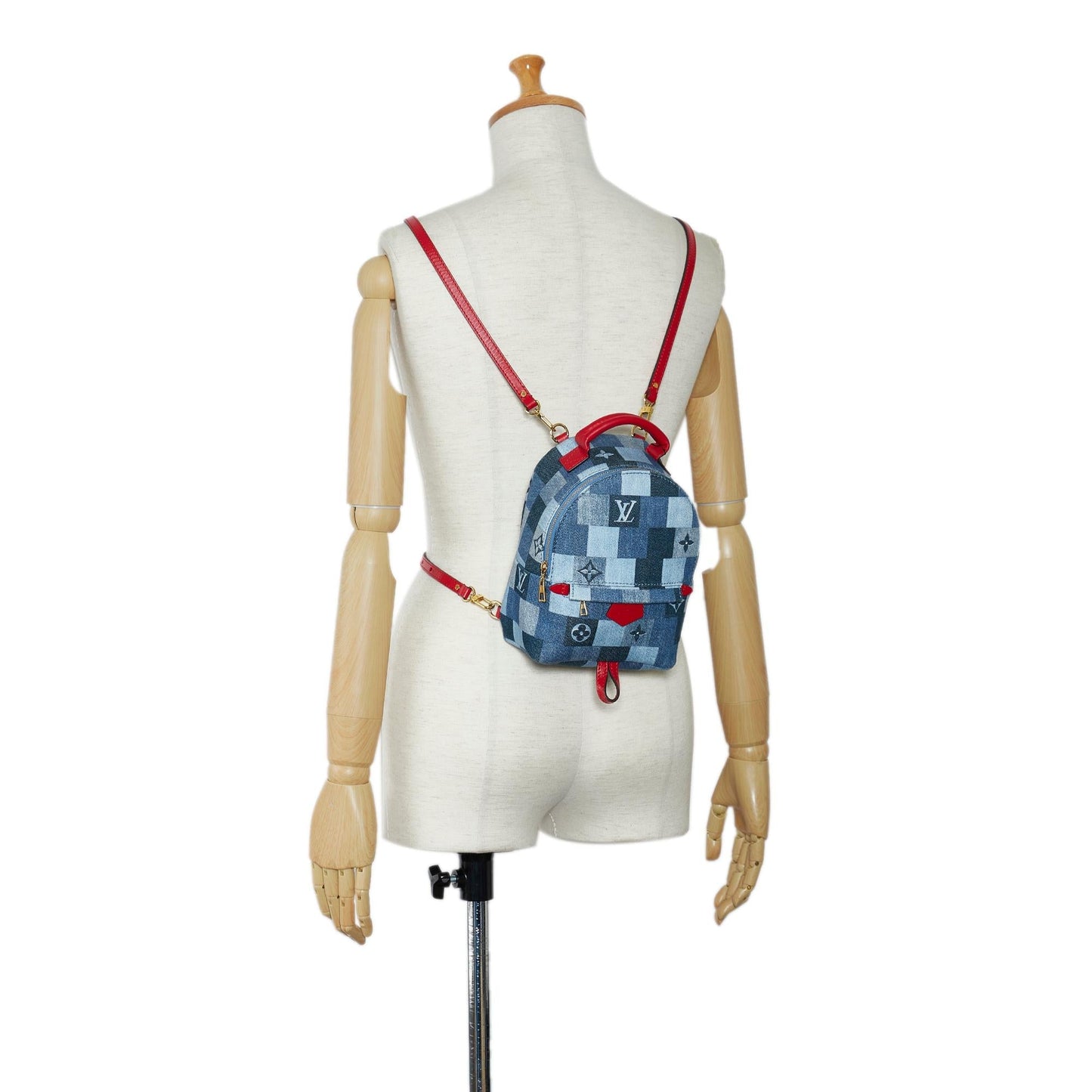 Louis Vuitton Monogram Denim Patchwork  Palm Springs Mini (SHG-EoD27m)