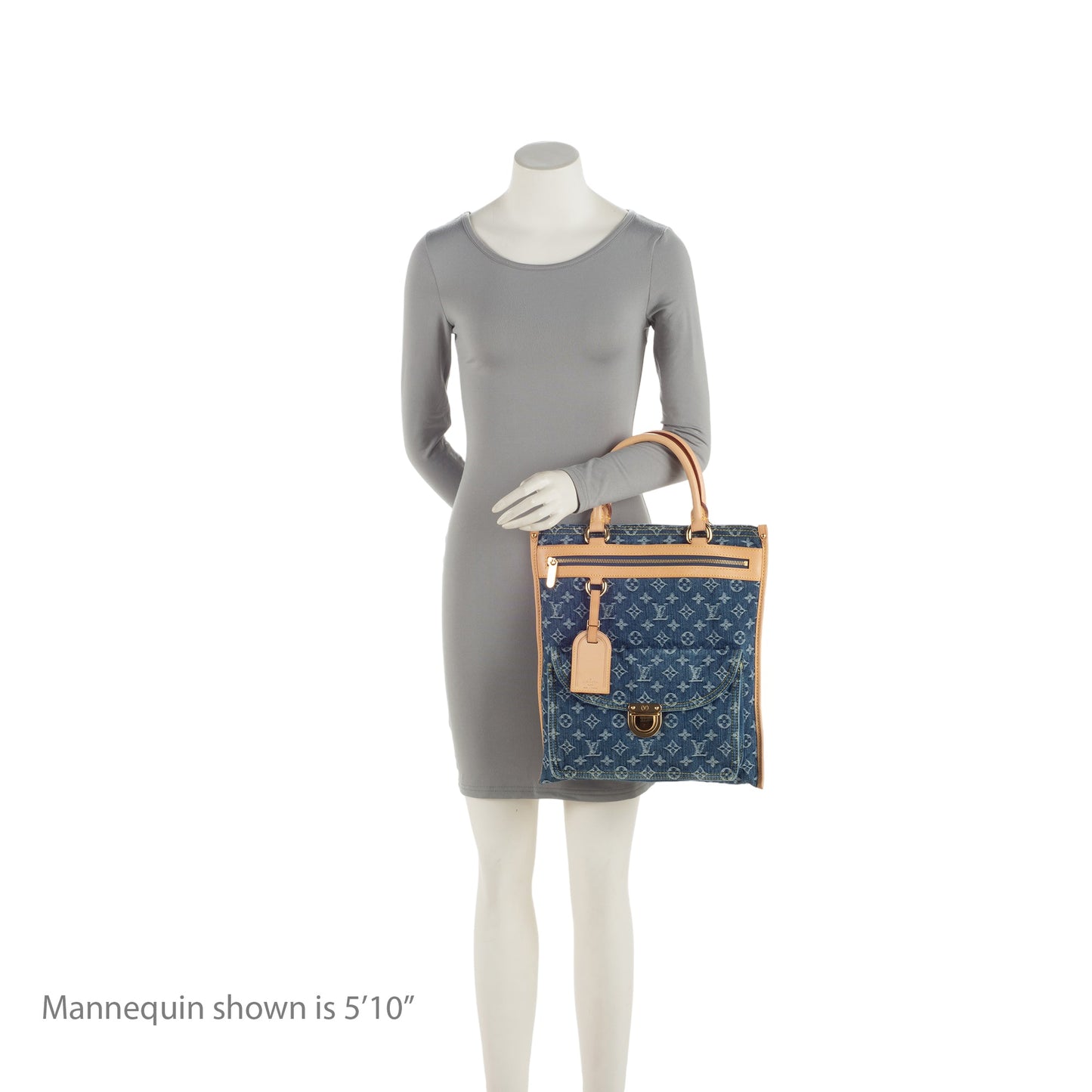 Louis Vuitton Monogram Denim Sac Plat Tote (SHF-mkC7Vd)