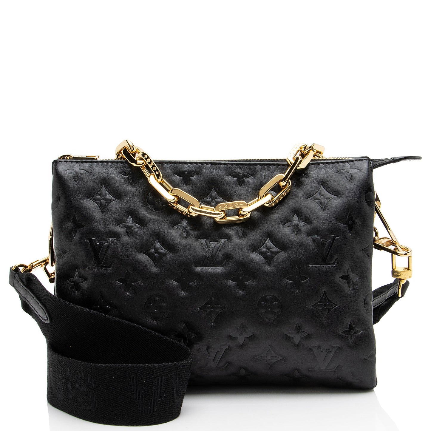 Louis Vuitton Monogram Embossed Lambskin Coussin PM Shoulder Bag