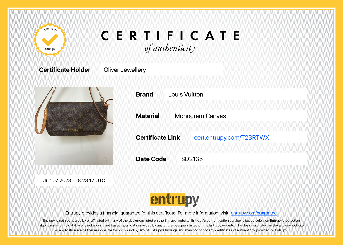 Louis Vuitton Monogram Favorite PM with Strap