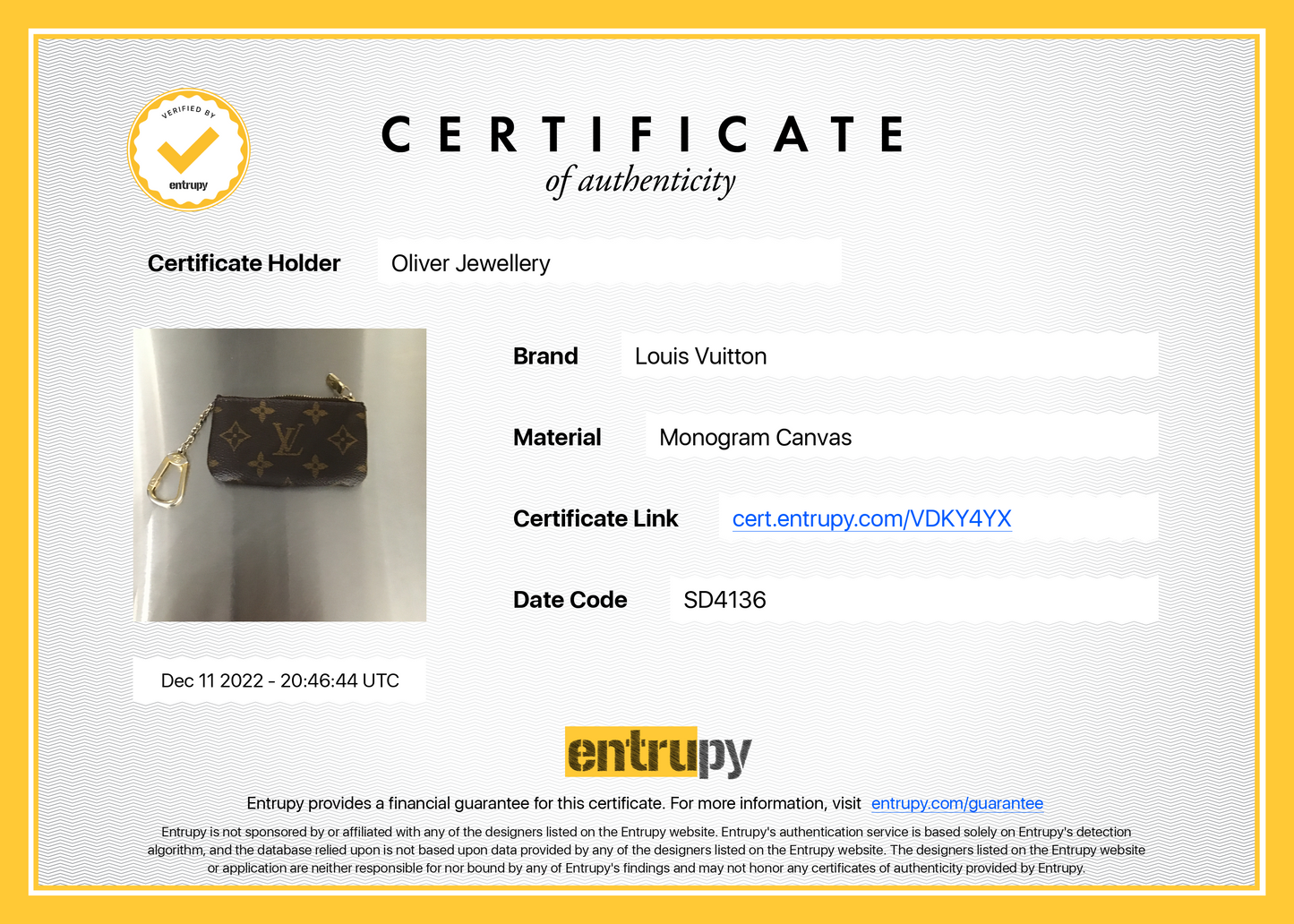 Louis Vuitton  Monogram Key Pouch