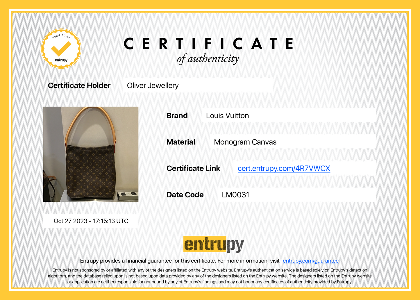 Louis Vuitton Monogram Looping GM