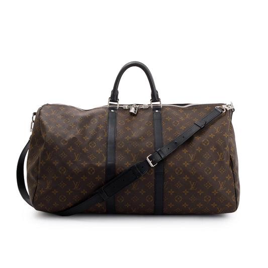 Louis Vuitton Monogram Macassar Keepall Bandouliere 55