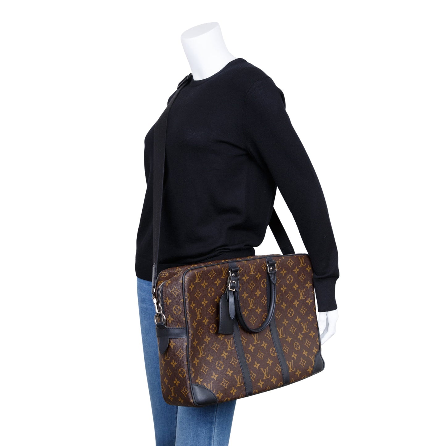 Louis Vuitton Monogram Macassar Porte-Documents Voyage GM
