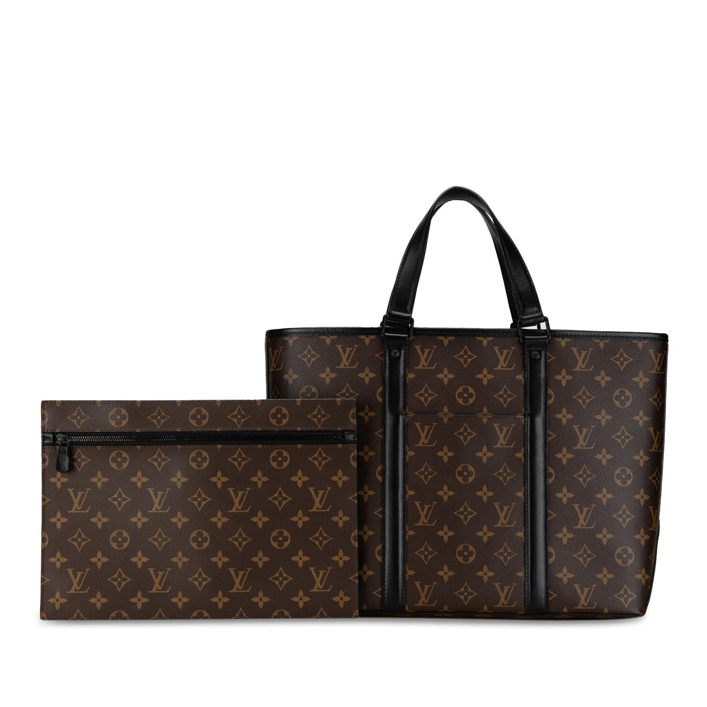 Louis Vuitton Monogram Macassar Week-End Tote PM (SHG-x7YkxE)
